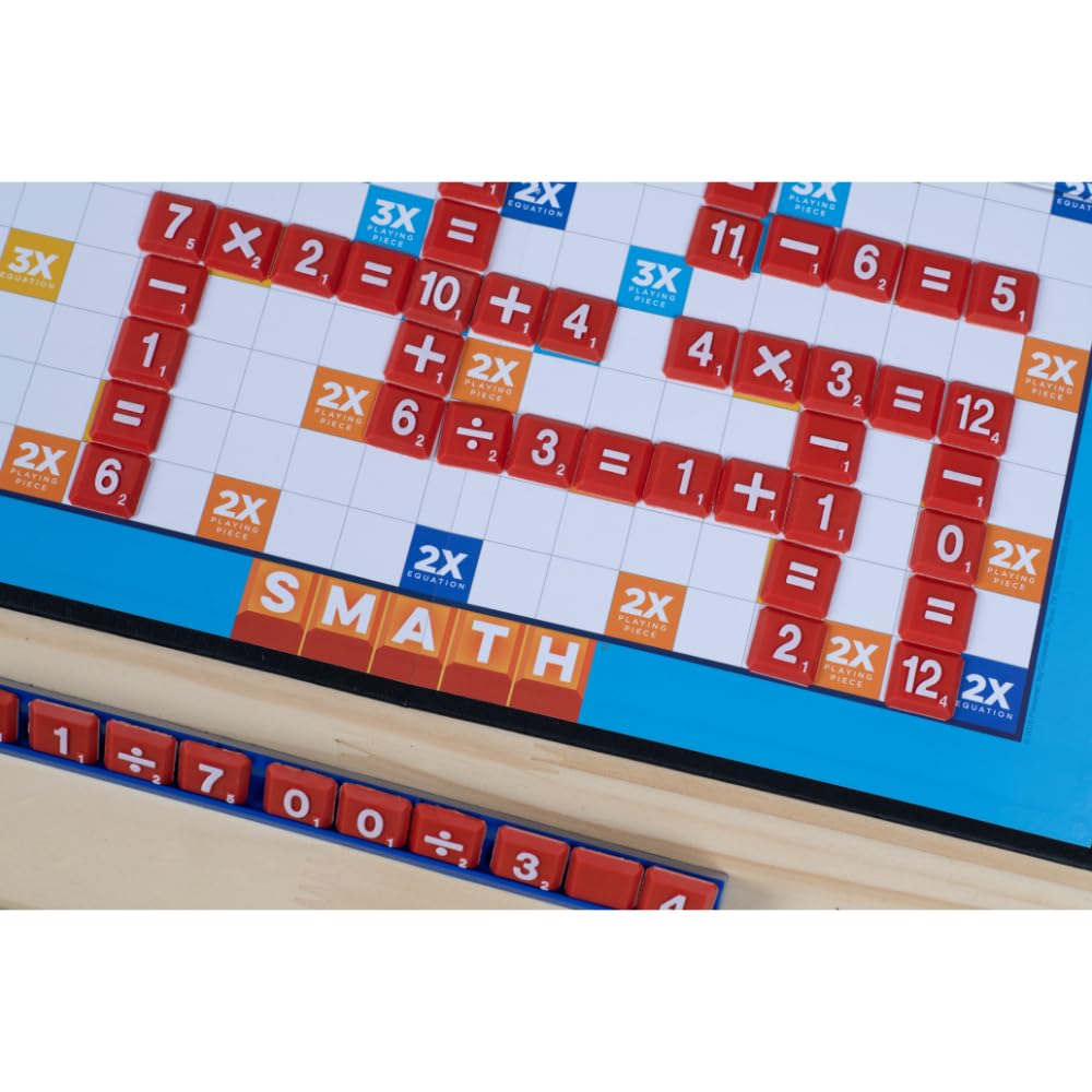 Pressman Smath Game - Math Skills Builder | Crossword Style Play | 2-4 Players Ages 6+ 5