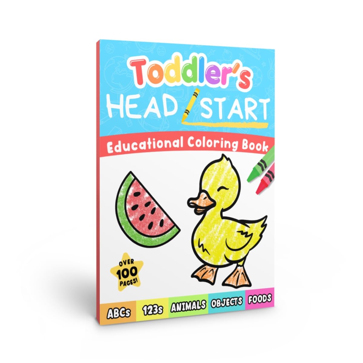Color Fluff Toddler's Head Start Educational Coloring Book Ages 1-3 | Over 100 Pages | Paperback 8
