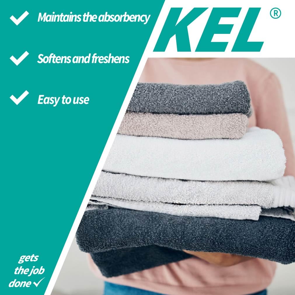 KEL Towel Softener Liquid Conditioner - 1L Bottle | Up to 10 Washes | Fresh Linen Scent 3