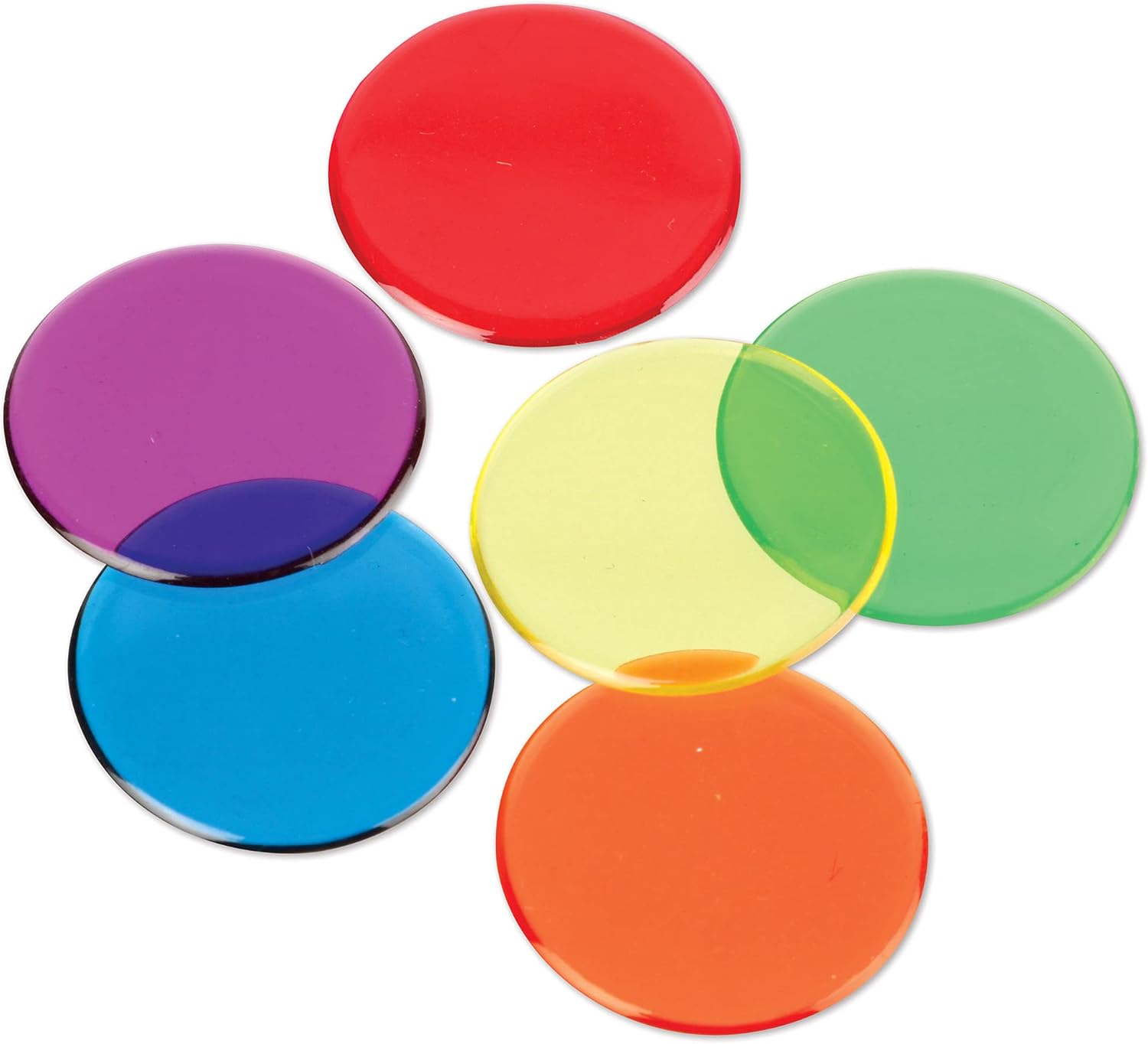 Learning Resources Transparent Count游戏副本 (6 Colors) - 250pcs Educational Math Counters 4