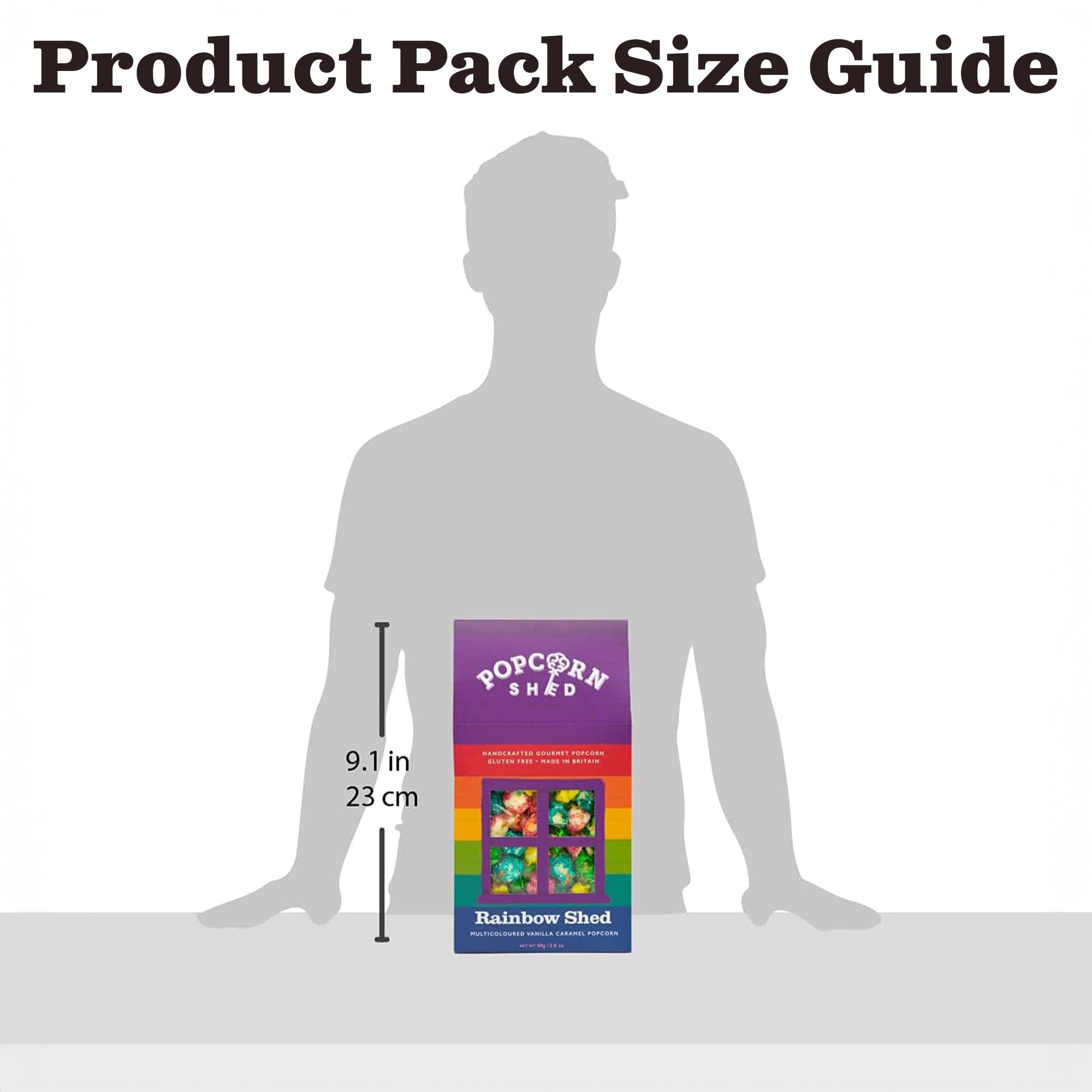 Popcorn Shed Rainbow Shed Gourmet Popcorn (1 x 80g) - Multicoloured Vanilla Caramel Snack