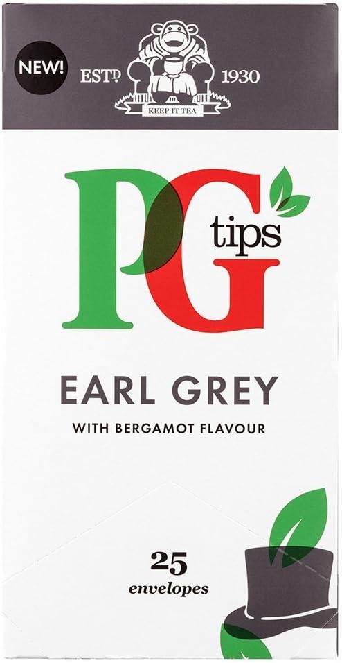 PG Tips - Earl Grey Individually Wrapped Tea Bags, 150 Enveloped Flavoured Black Tea