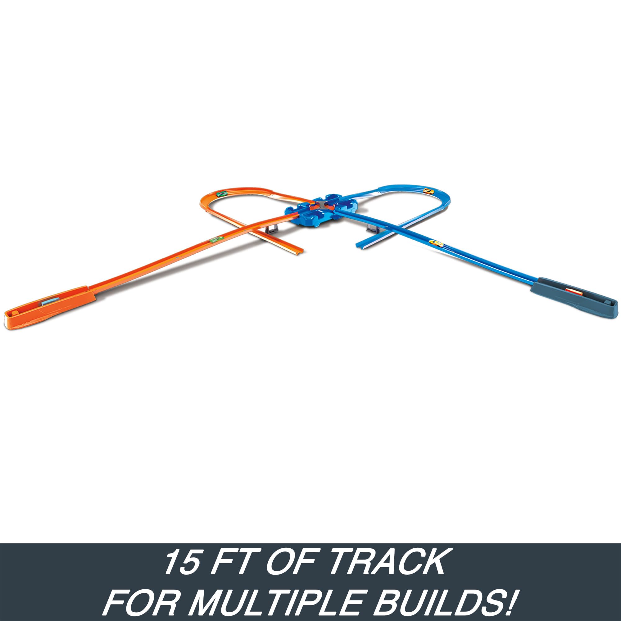 Hot Wheels GGP93 Deluxe Stunt Box - 36-Piece Track Set with Crash Zone & 2 Cars, Ages 6+ 10