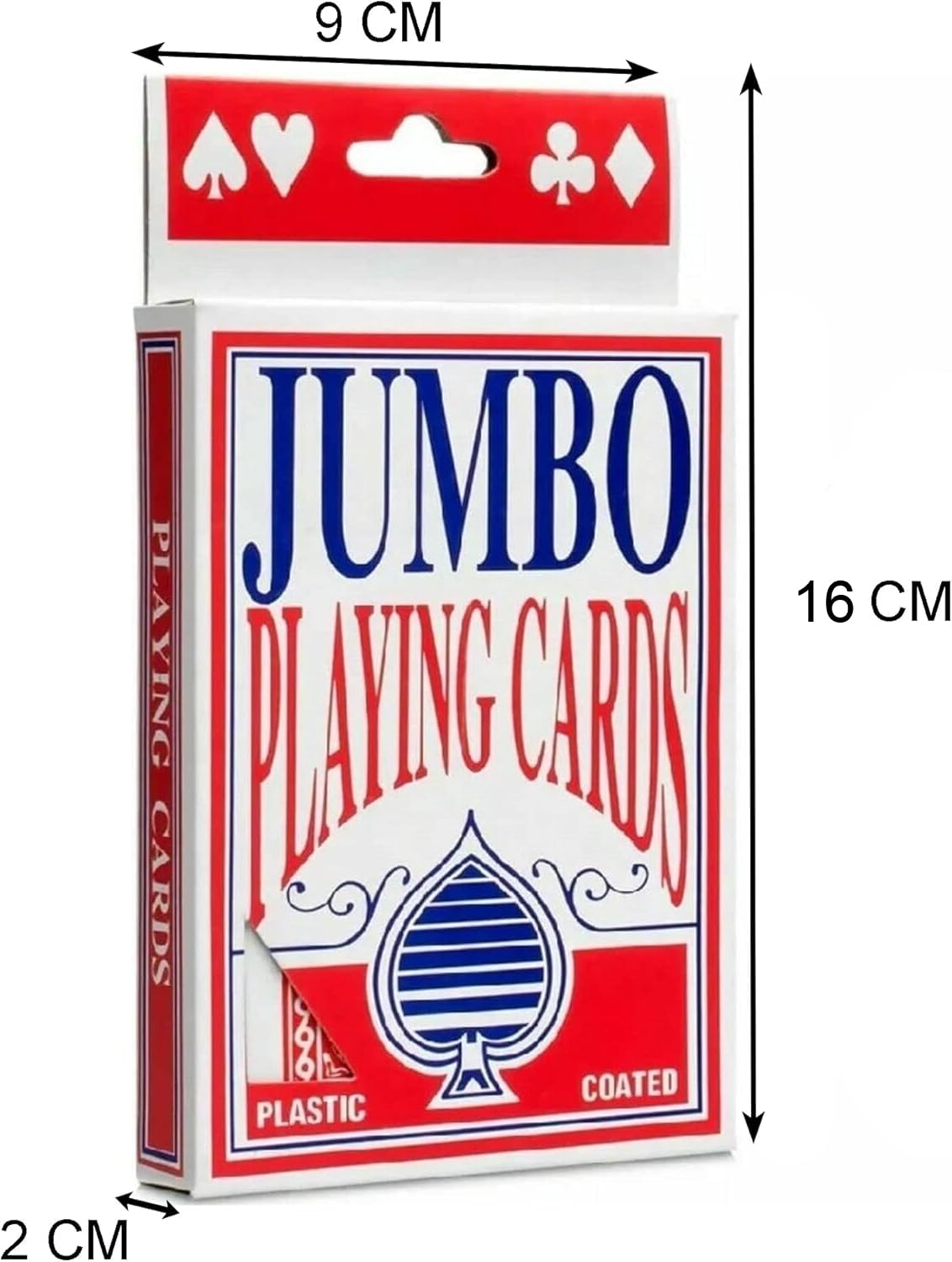 2 UR DOOR Jumbo Playing Cards Deck - 52 Cards | Plastic, Water-Resistant | 12 x 8.50 cm