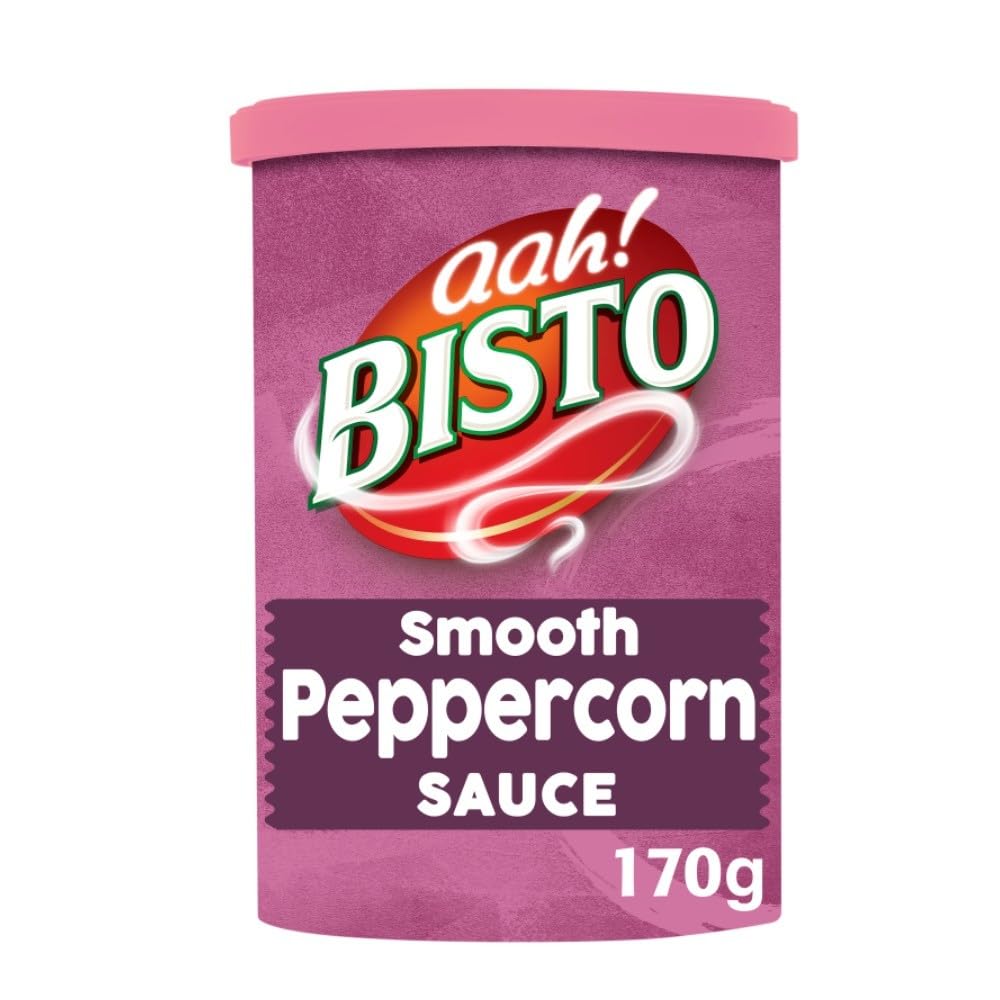 Bisto Deliciously Smooth Peppercorn Sauce Mix - Creamy Texture | Vegetarian Friendly | 170 g Drum