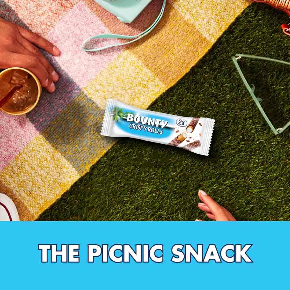 Bounty Crispy Rolls, Milk Chocolate, Coconut, Biscuit Snack Bar, 24-Pack 6