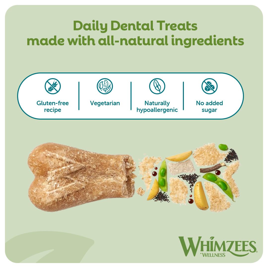 WHIMZEES Rice Bone Dental Sticks for Medium/Large Dogs, Potato Flavor, 20 Count 3