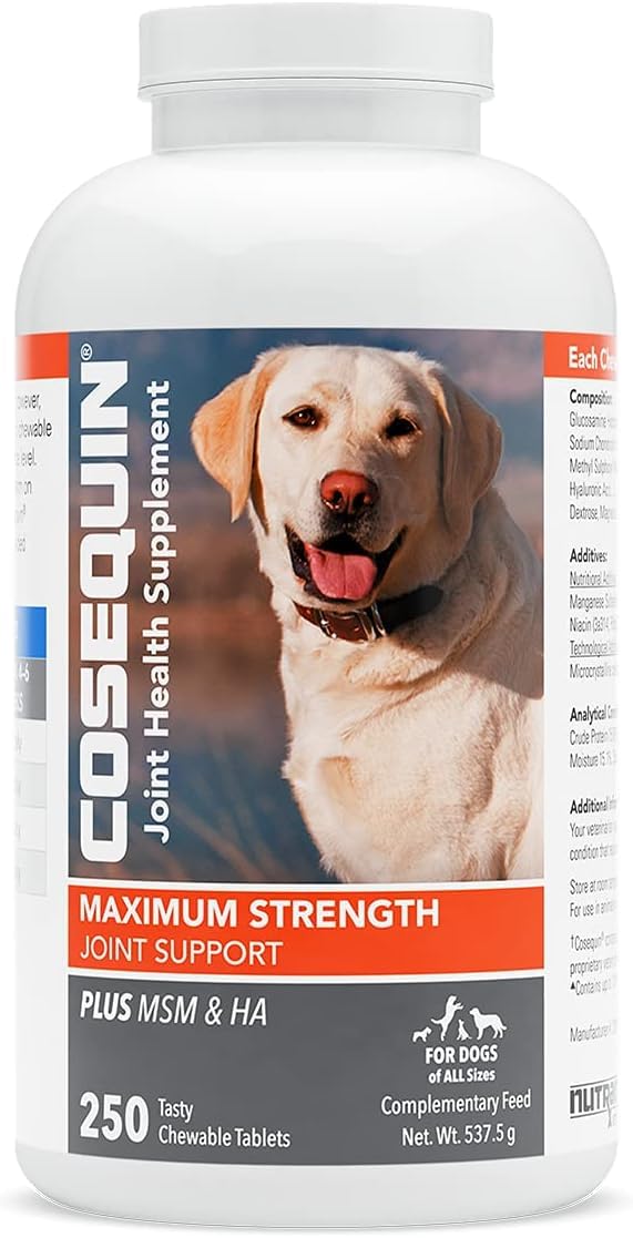 Nutramax Cosequin Maximum Strength Joint Supplement for Dogs - 250 Count Tablets