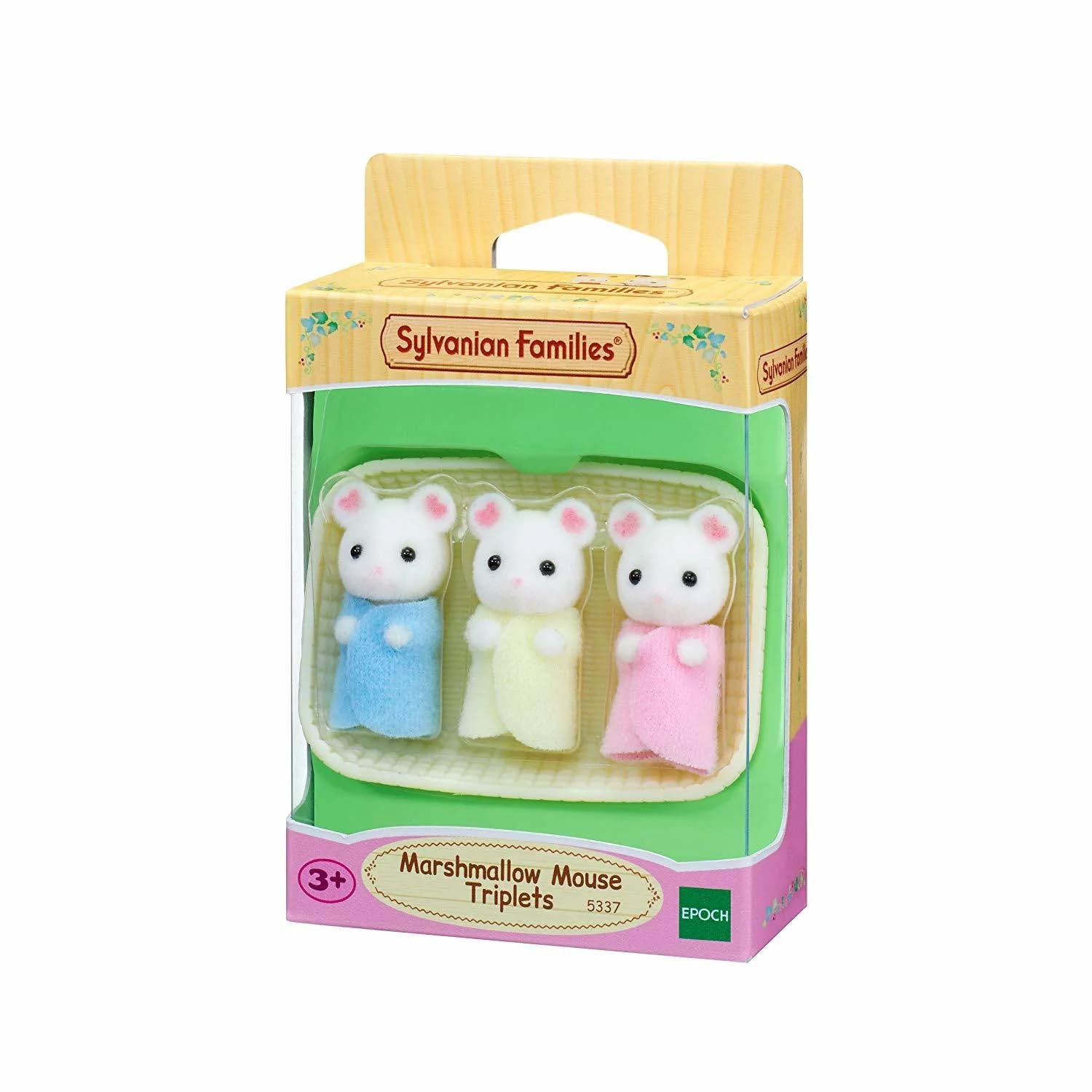 Sylvanian Families - Marshmallow Mouse Triplets Playset for Kids 3+ 6