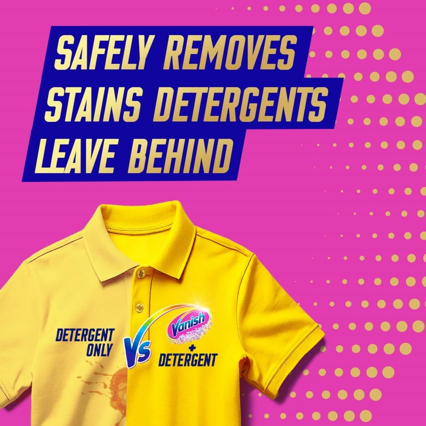 Vanish – Gold Oxi Action Fleckenentferner und Wäsche-Booster-Pulver für Buntwäsche, 1,5 kg 14