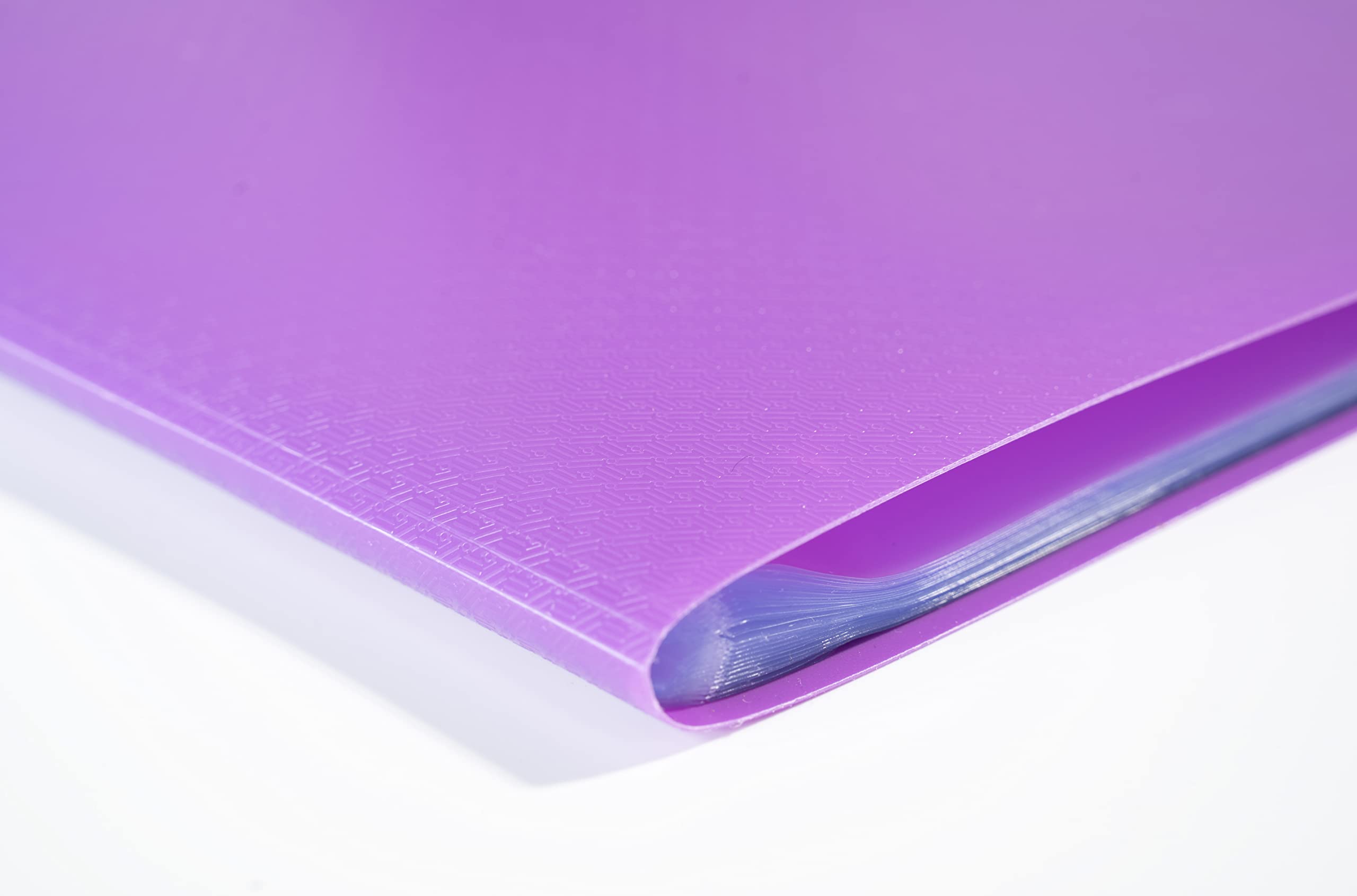 Exacompta - Ref 88226E - Semi-Rigid PP Display Book - Suitable for A4 Documents, Wipeable Cover, 500 Micron Polypropylene, 20 Pockets, 40 Viewing Pages - Purple Cover 3