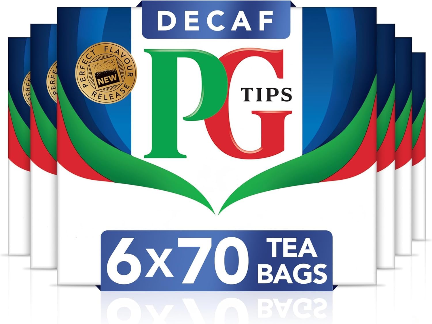 PG Tips Decaf Black Tea Bags Bulk - 70 Teabags (6x Pack )| 420 Total
