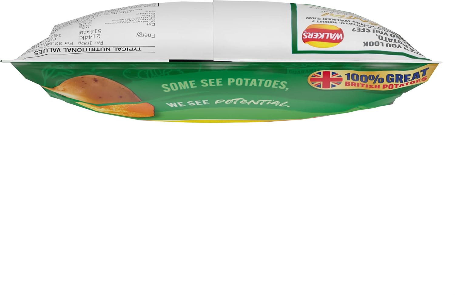 Walkers Salt &amp; Vinegar Chips 32,5 g (Karton mit 32 Stück) 3