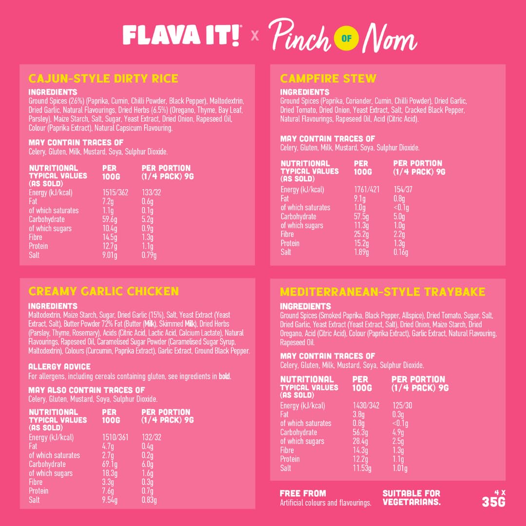 Flava It! x Pinch of Nom Fan-Favourite Recipe Mix Multipack 3