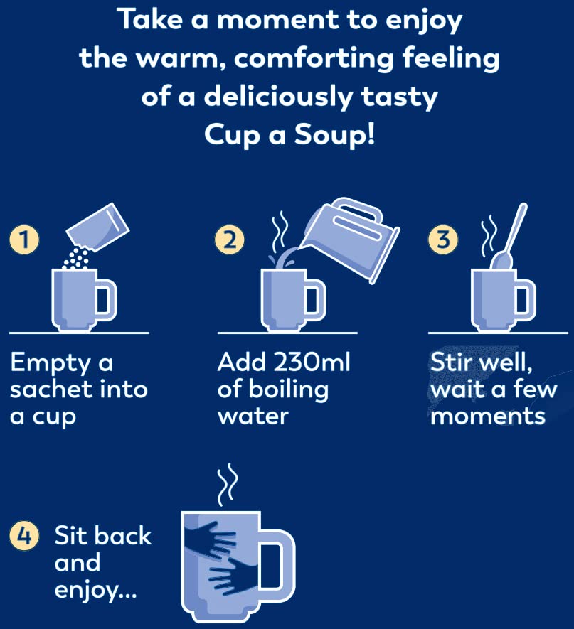 Batchelors Cup a Soup Cream of Asparagus with Croutons Instant Soup Sachets, 4 Sachets