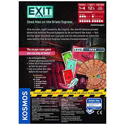 Thames & Kosmos EXIT: Dead Man on the Orient Express Board Game 7