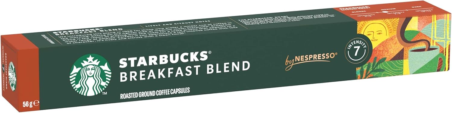 STARBUCKS - Breakfast Blend Medium Roast Kaffeekapseln, 60 Kapseln (6 x 10) für Nespresso-Maschinen 4