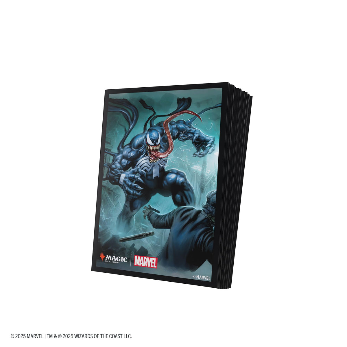 Gamegenic Premium Art Sleeves - Venom Motif | 105 Count | Matte Back/Clear Front