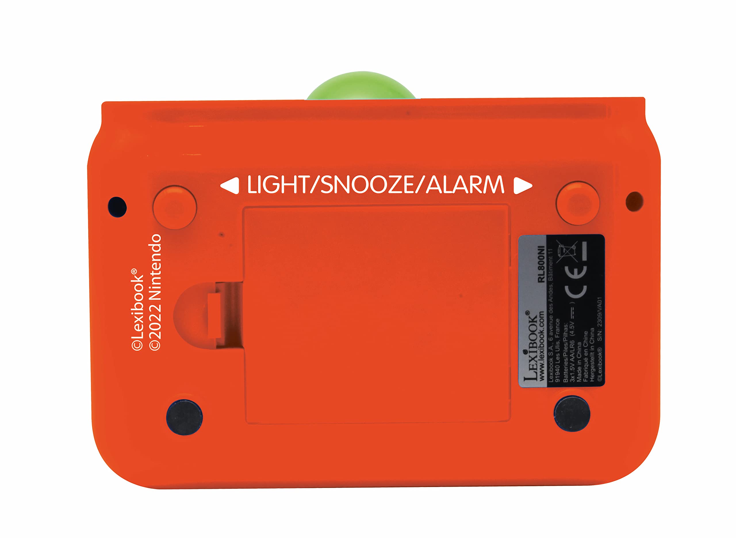 Lexibook Super Mario Yoshi Sound Effects Alarm Clock with Backlit Display & Snooze