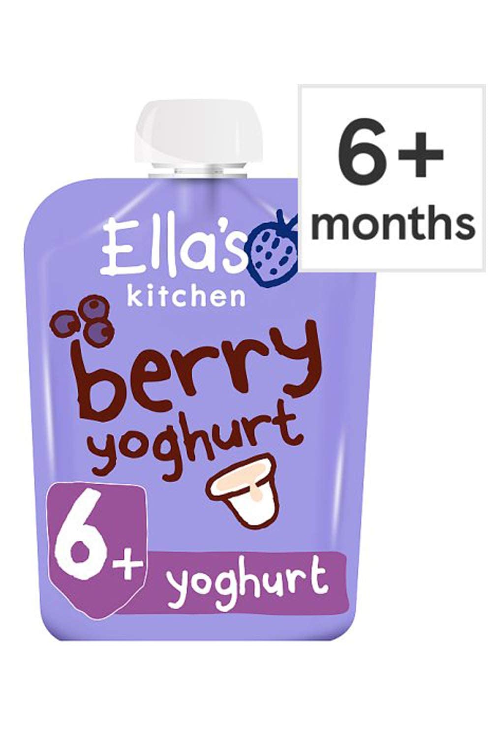 Ella's Kitchen - Organic Berry Greek Yoghurt Snack for Babies 90g (pack of 6)