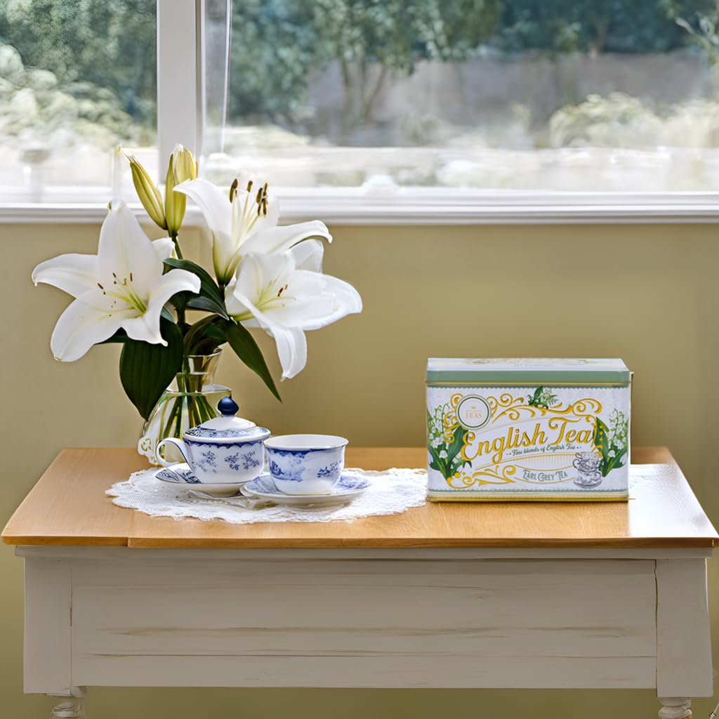 New English Teas - Lily of the Valley Earl Grey Tea Tin with 40 Teabags 8