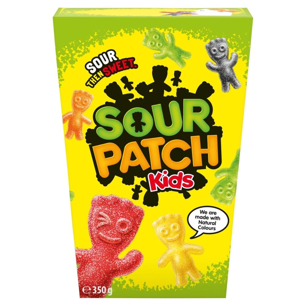 Sour Patch Kids Sortiment – ​​Weiche und zähe, erst sauer, dann süß-saure Bonbons, 350 g