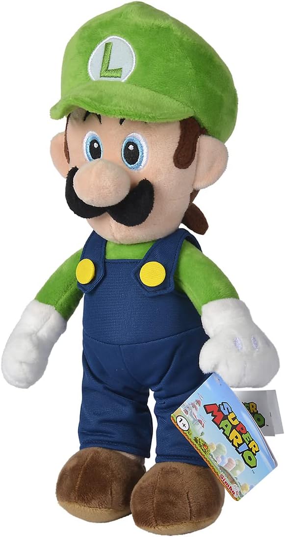 Super Mario Luigi Plush Toy - 30 cm Soft Stuffed Animal for Kids & Adults