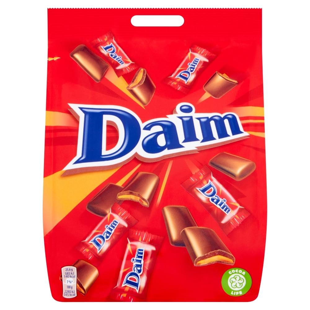 Daim - Mini Chocolate Bag Crunchy Almond Caramel Covered in Milk Chocolate 200g