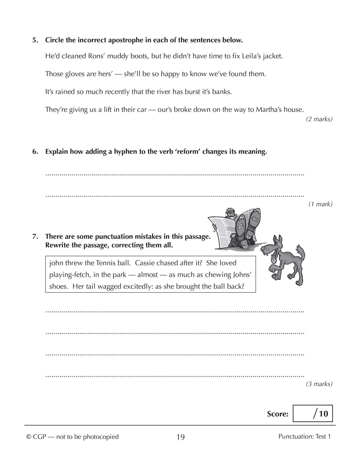 CGP KS3 Spelling, Punctuation and Grammar 10-Minute Tests (includes answers) | Paperback 3