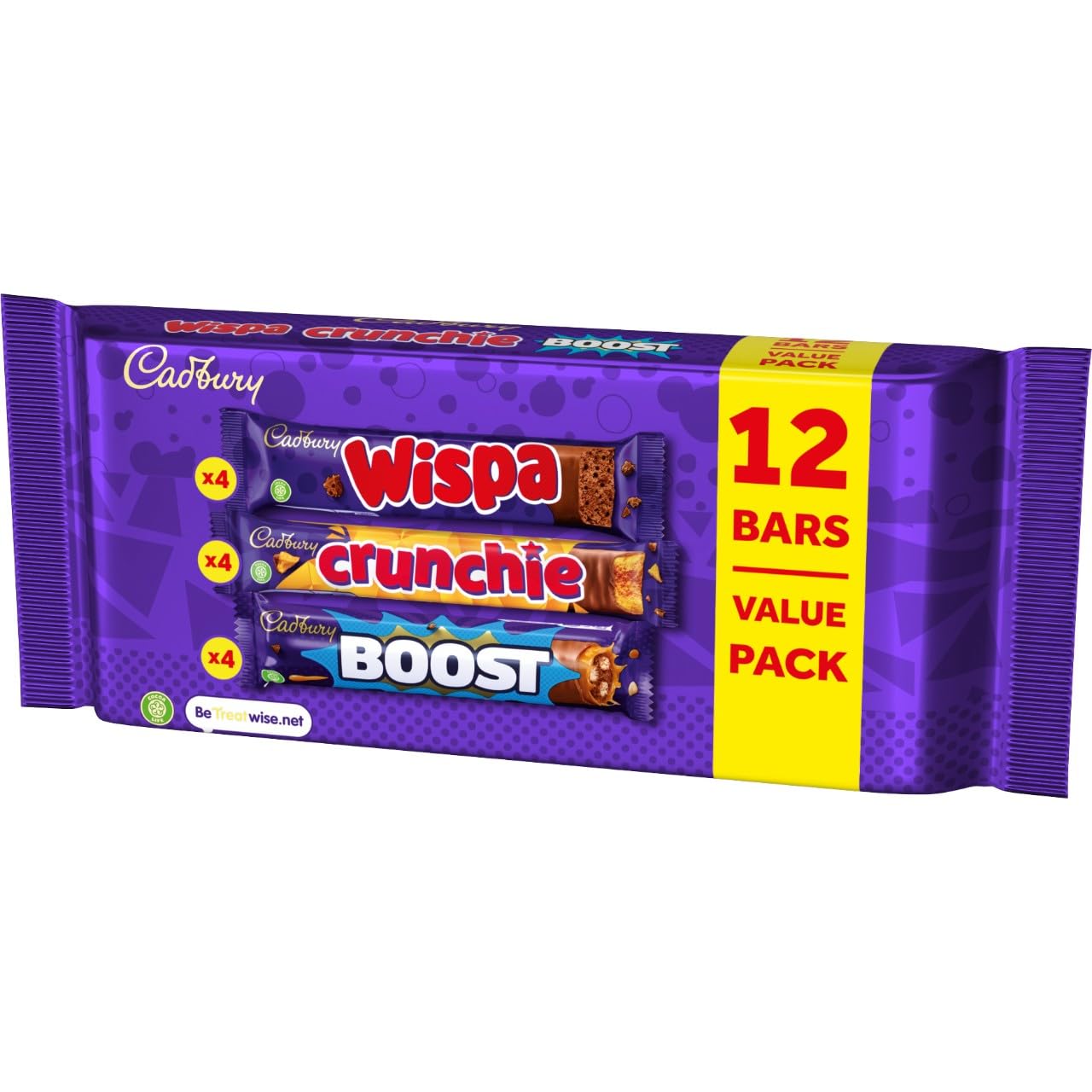 Cadbury Chocolate Bars Value Pack (12 Bars: Boost, Crunchie, Wispa) 8