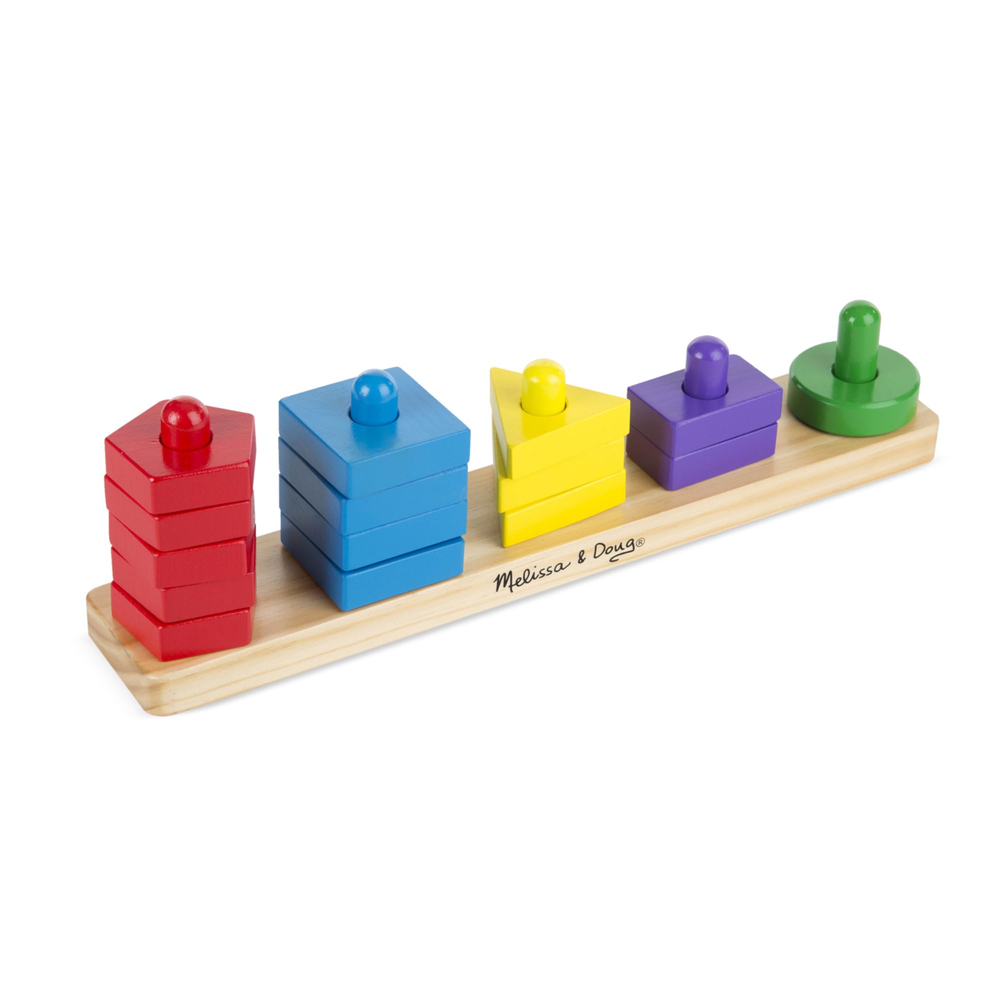 Melissa & Doug Stack and Sort Board - Wooden Educational Toy for Toddlers 2+ 7