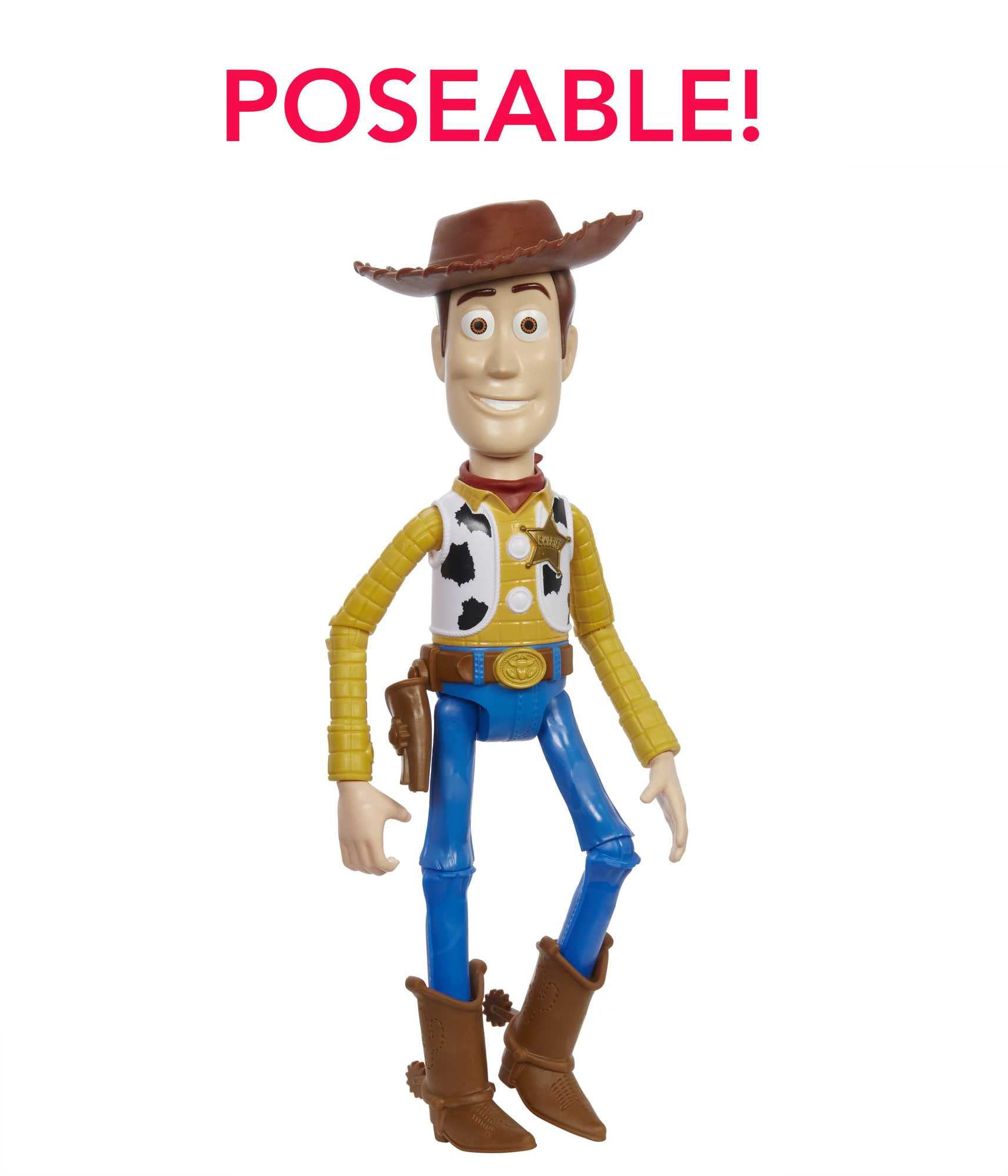 Mattel Disney Pixar Woody 12-inch Action Figure - Highly Posable Movie Collectible for Kids 3+