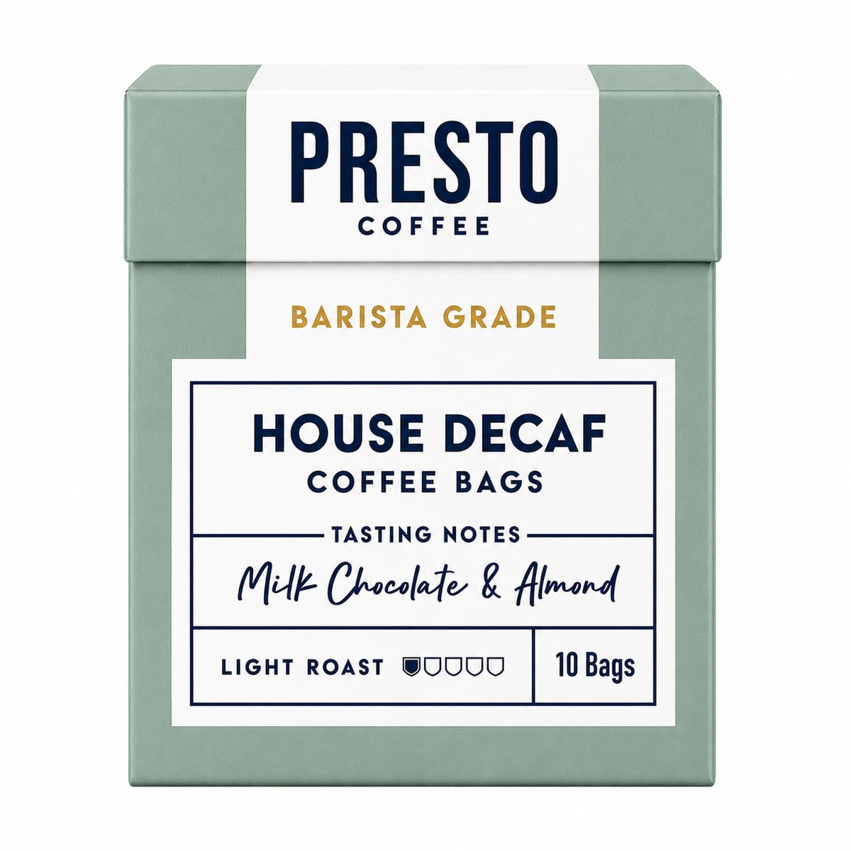 Presto House Decaf Coffee Bags - 80g, 10 Bags