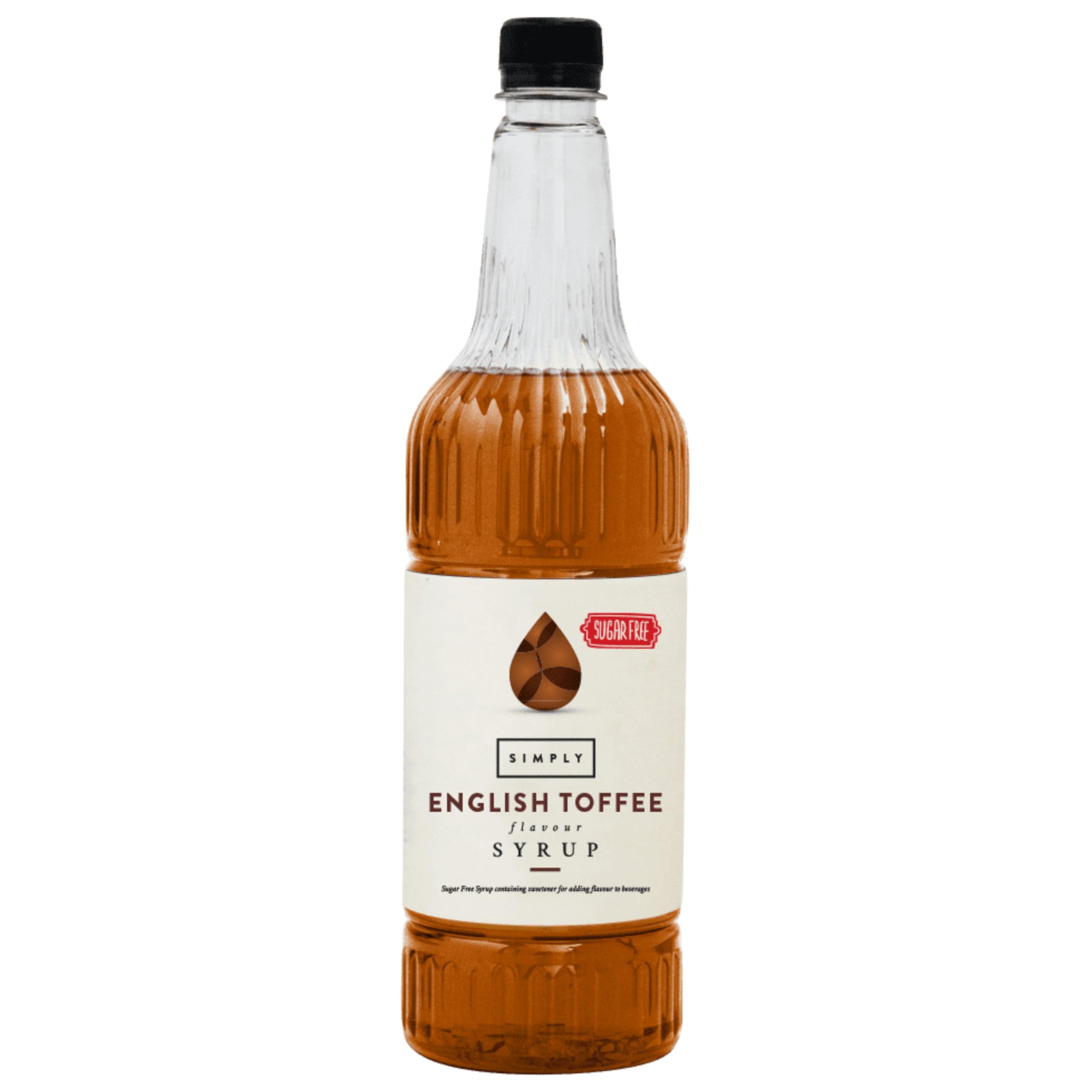 Simply Sugar Free English Toffee Syrup - 1 Litre | Low Calorie | Vegan