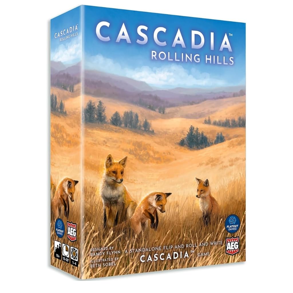 AEG Cascadia Rolling Hills Roll & Write Puzzly Dice Game | 1-4 Players | Ages 10+ | 30-45 Min