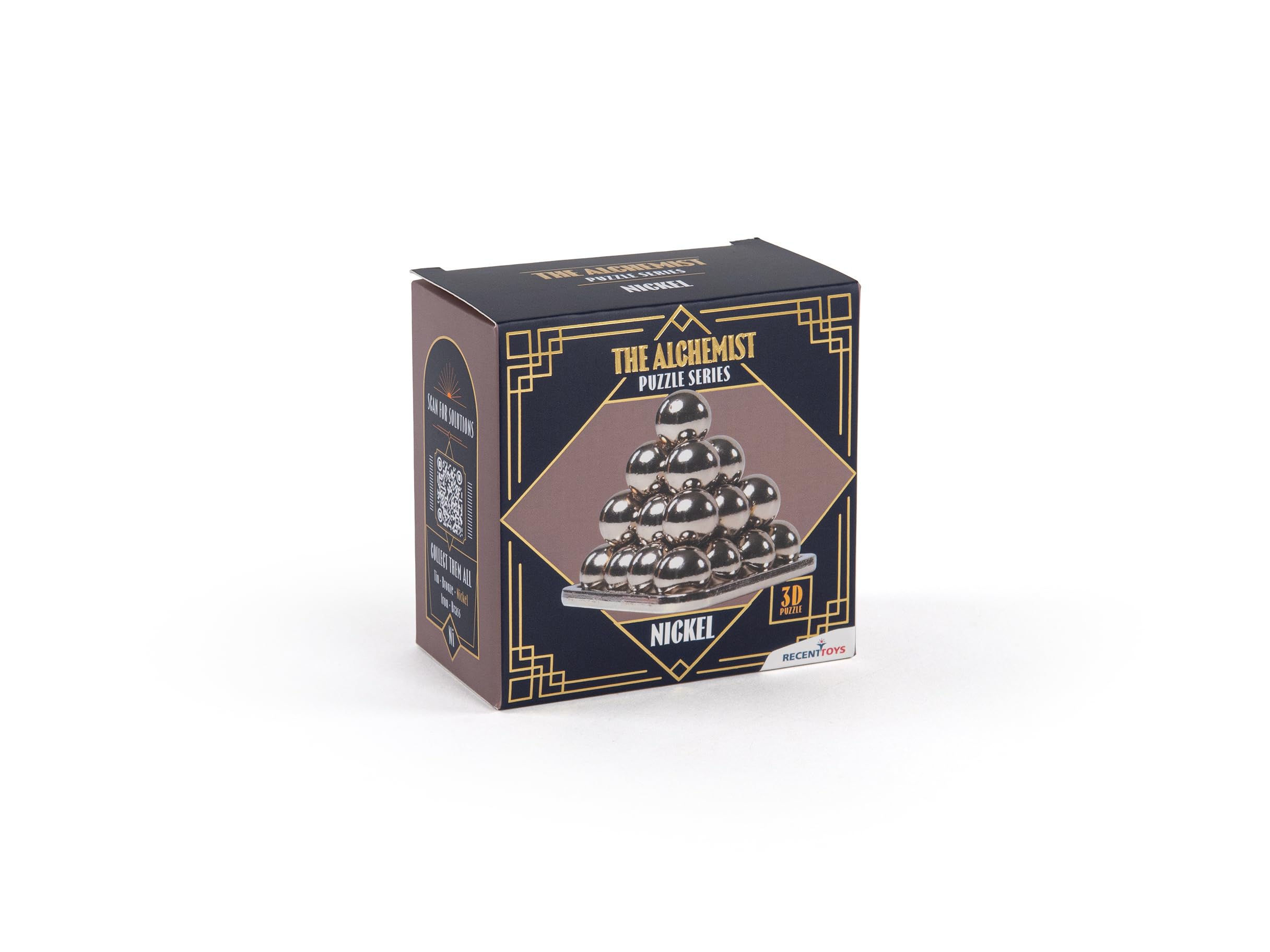 Recent Toys Alchemist Puzzle - Nickel Metal Brain Teaser for Adults | Grey | RT5209 5