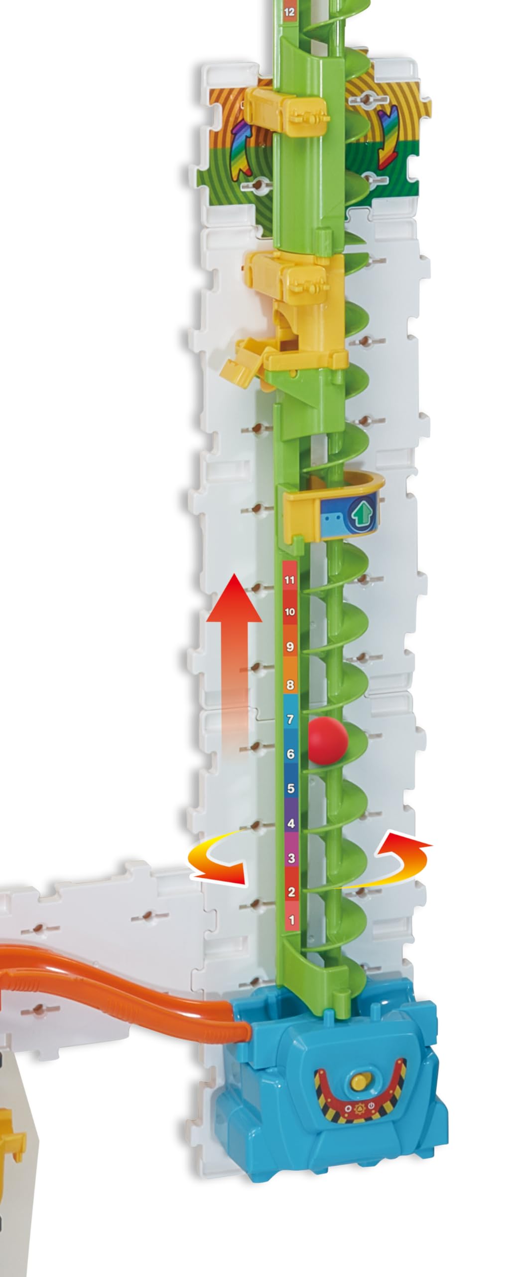 VTech Marble Rush Free Fall Vertical Set - 93-Piece Building Playset with Motorized Lift for Kids 6-10