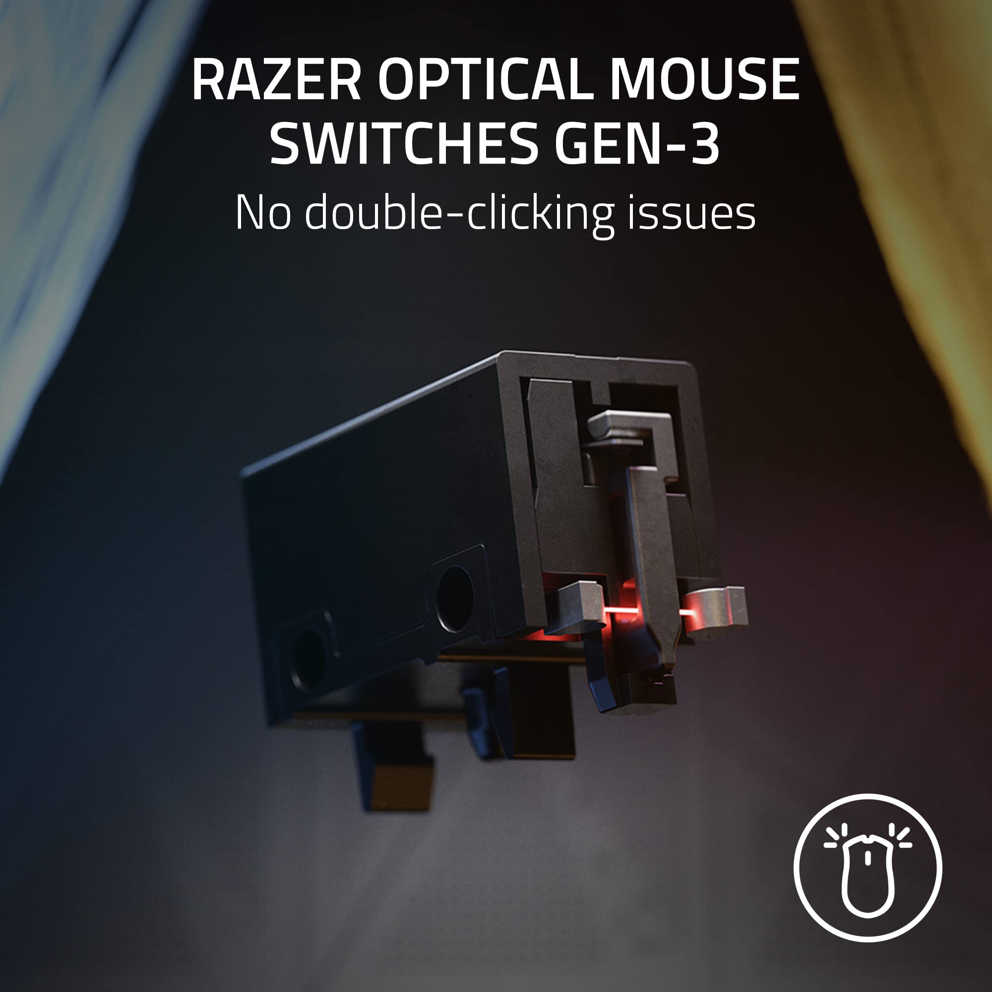 Razer DeathAdder V3 Wired Gaming Mouse: 59g Ultra Lightweight - Focus Pro 30K Optical Sensor - Fast Optical Switches Gen-3-8K Hz HyperPolling-6 Programmable Buttons -Ergonomic -Speedflex Cable- Black 4