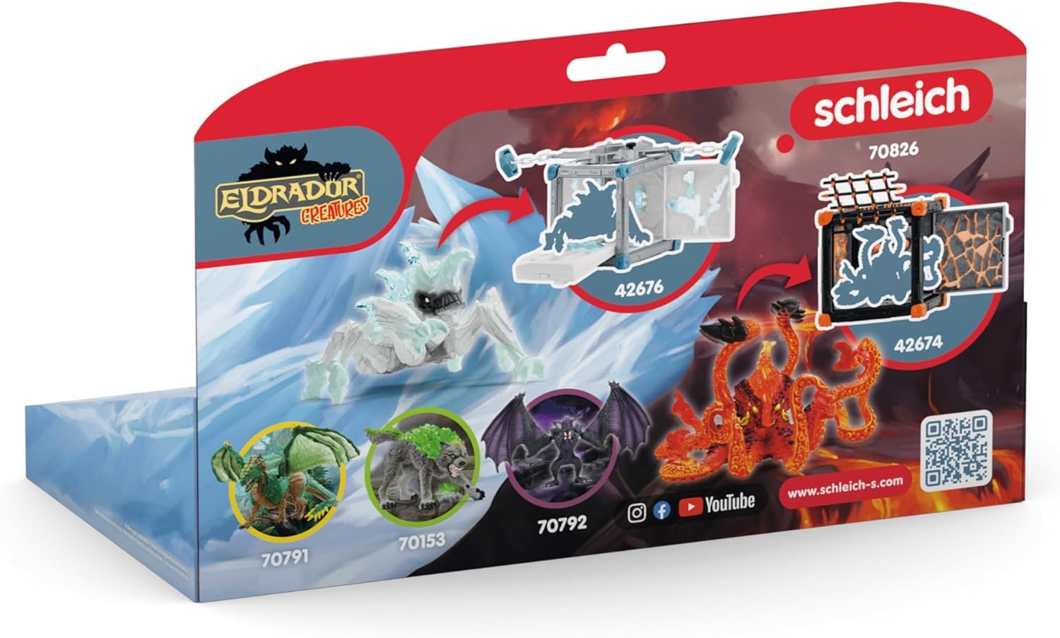 schleich 70826 Ice Bug vs. Fire Kraken Playset - Action Figures from ELDRADOR CREATURES (7+ Years) 4