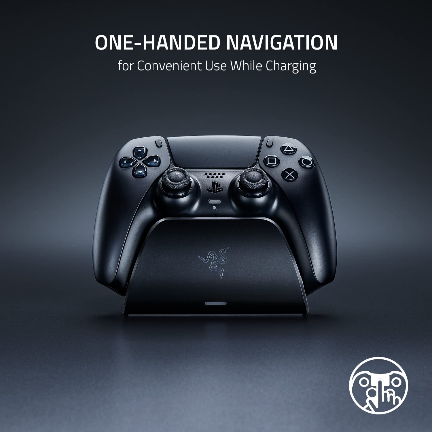 Razer Universal-Schnellladeständer für PlayStation 5 DualSense Controller – Mitternachtsschwarz 5