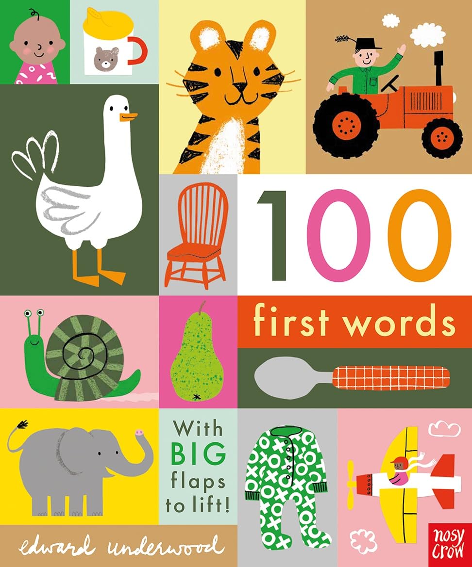Nosy Crow 100 First Words Board Book | Lift-the-Flap | Ages 1-2 Years