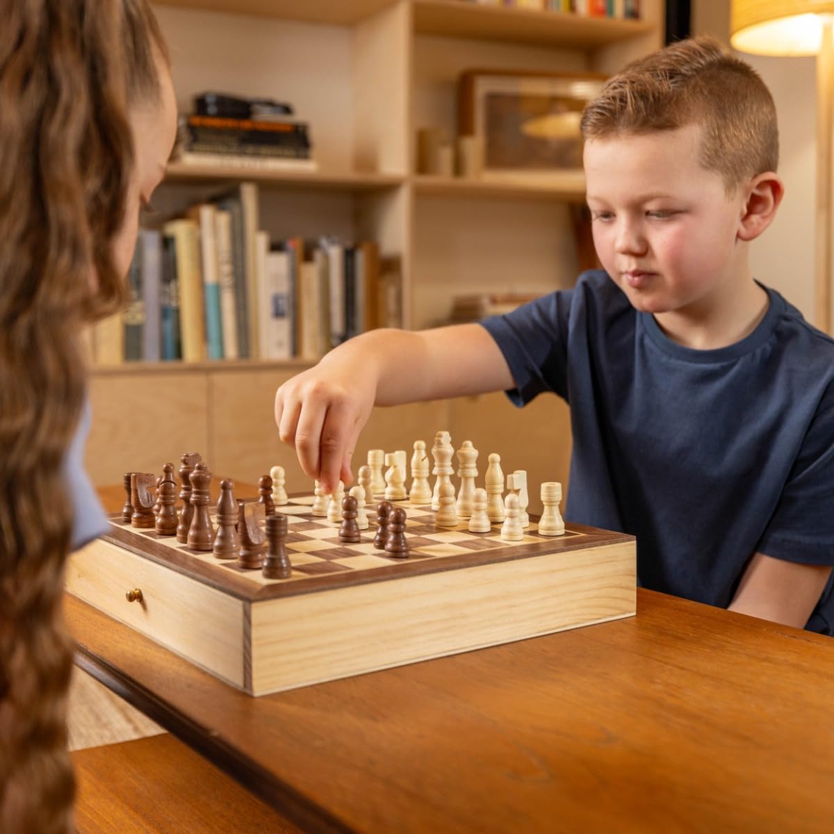 Toyrific Chess and Draughts 2-in-1 Wooden Board Game Set 10