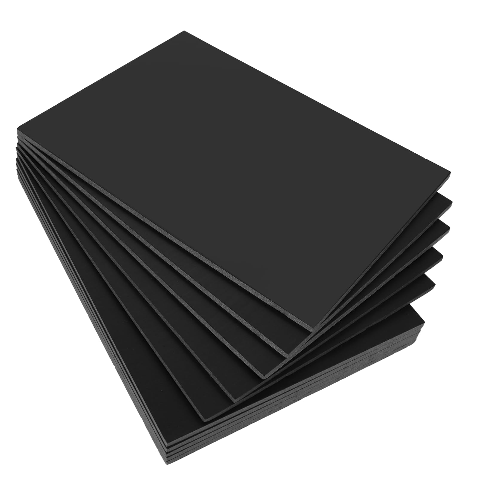 ASelected Foam Boards - 10 Pack A4 Black Polystyrene Sheets | 5mm Thick | High Density