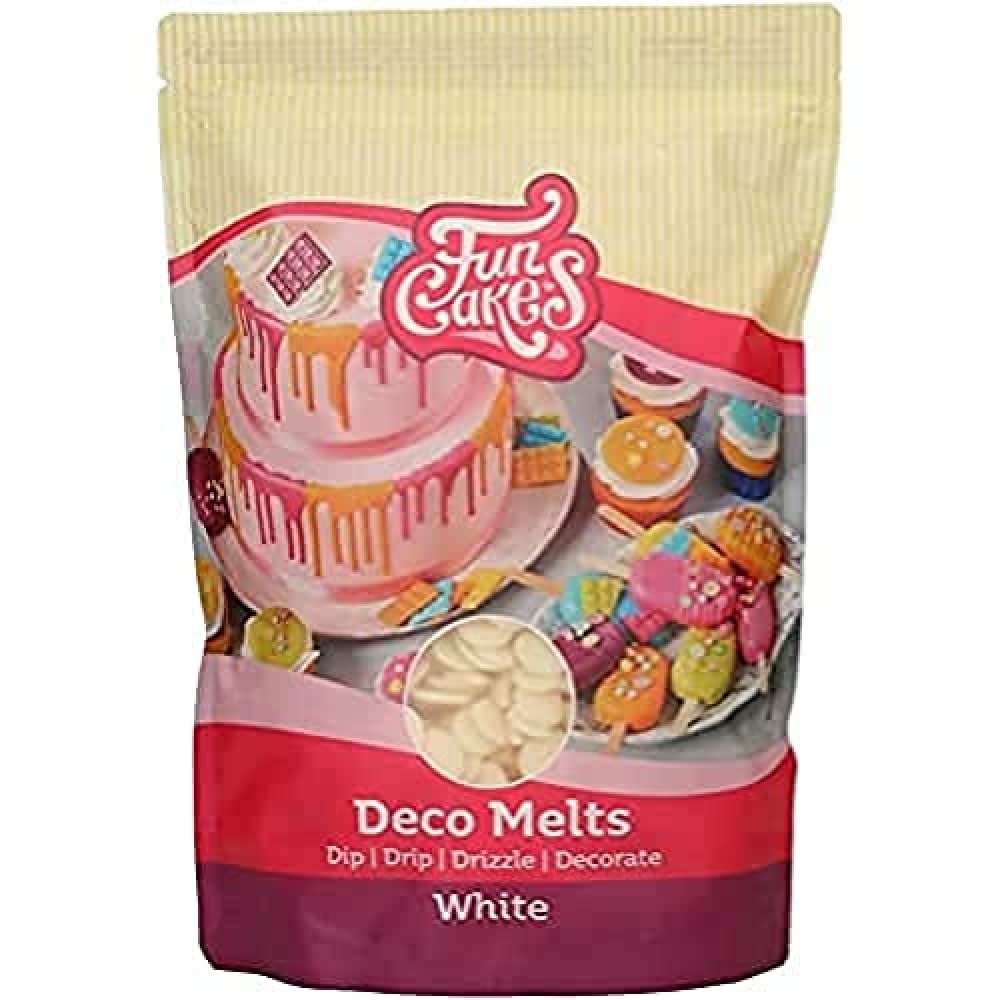 FunCakes Deco Melts White - Dip, Drip, Drizzle & Decorate Baking Melts