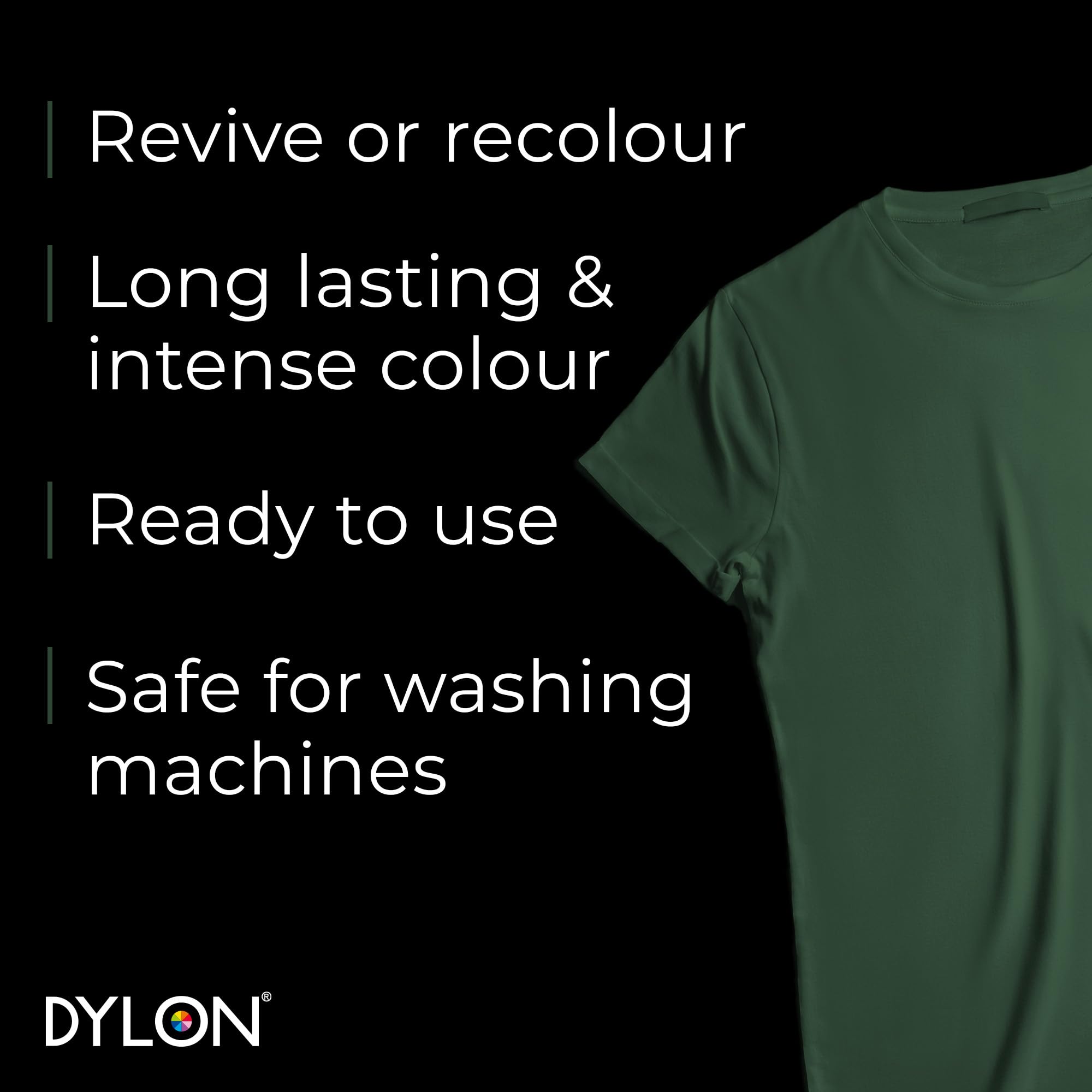 Dylon Washing Machine Fabric Dye Pod - Forest Green, 350g