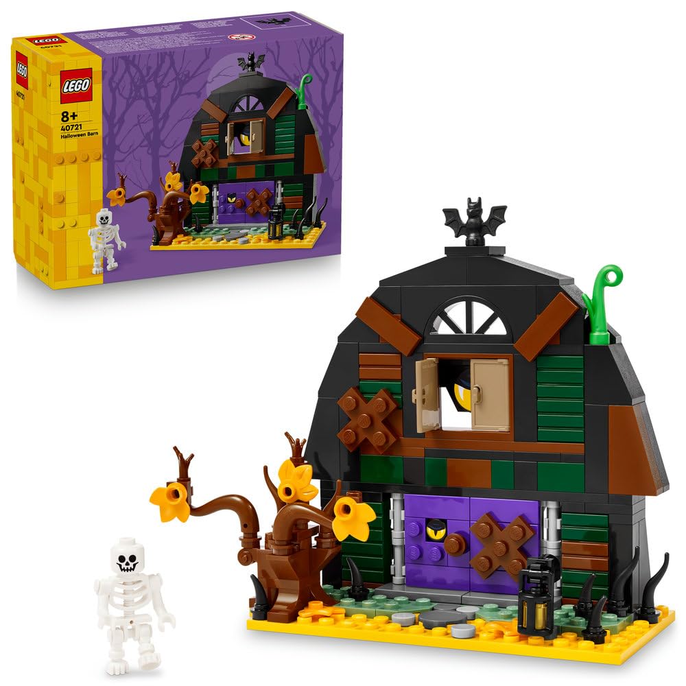 LEGO Halloween Barn - Play & Display Toy with a Skeleton Minifigure and Spo