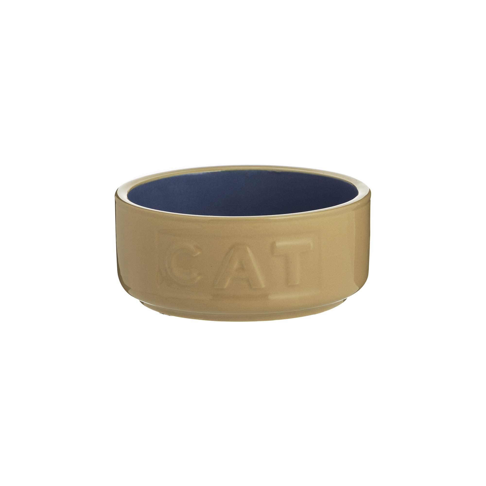 Mason Cash Cane & Blue Cat Bowl - 13 cm Ceramic, 400 ml Capacity | Non-Tip Design