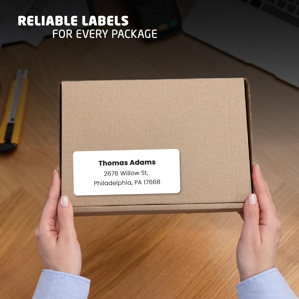 1ABOVE Address Labels - Self-Adhesive White Labels, 89mm x 37mm, 200 Labels per Roll