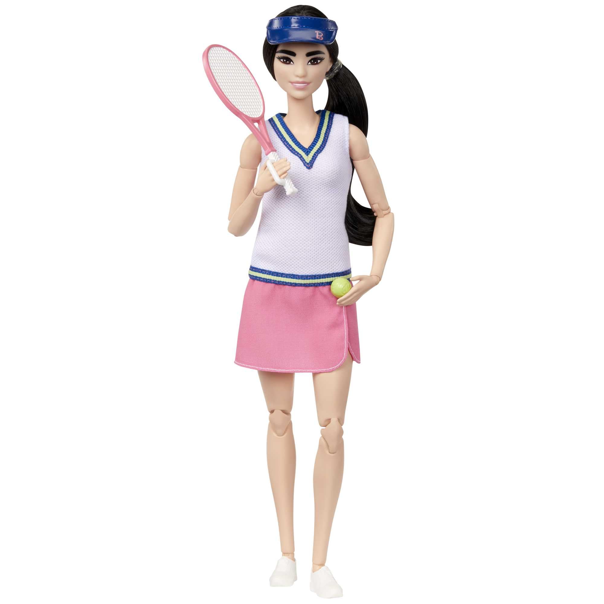 Barbie Career Tennis Player Doll with Racket & Ball - 22-Joint Articulated Playset for Kids 7