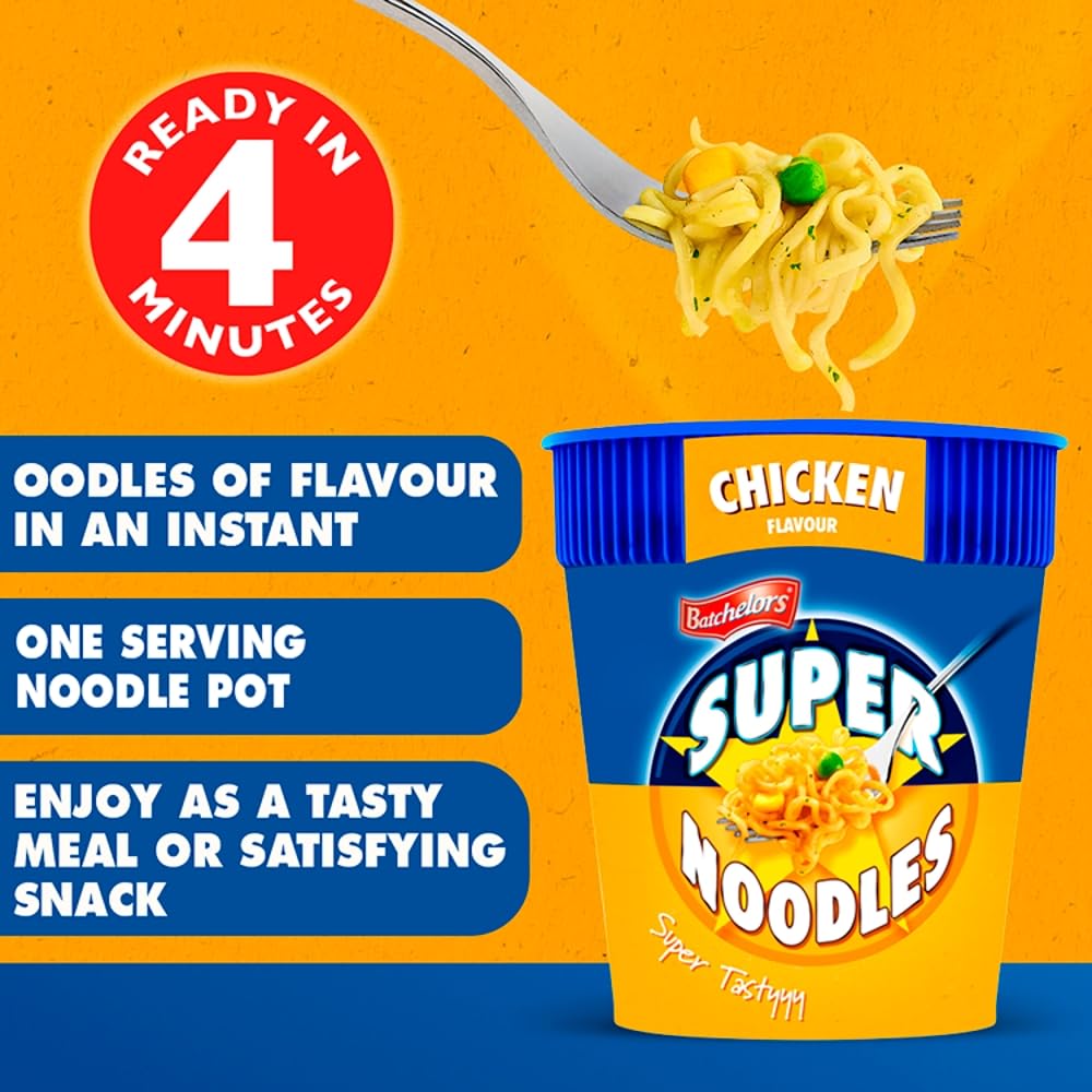 Batchelors Super Noodles Instantnudeln mit Hühnergeschmack (75 g, 8er-Pack) 6